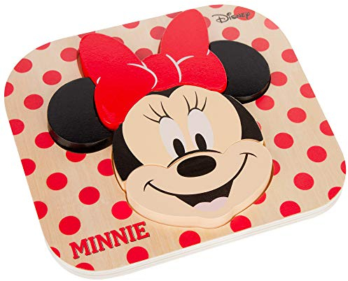 WOOMAX 48701 Kinderpuzzle für Kinder, ab 1 Jahr, Minnie Maus, große Teile, 6 Teile, Lernspielzeug, Disney, Puzzles für Kinder und Mädchen