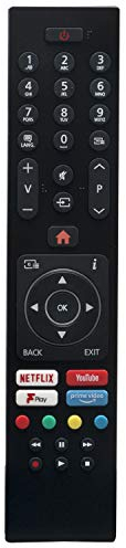 VINABTY RC43137P Ersatz Fernbedienung für Bush Digihome Techwood Finlux Electriq 30101759 RC43137 Intelligente LED-Fernseher mit Prime Video Netflix YouTube Freeview F Wiedergabetasten