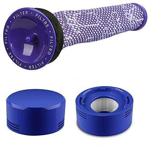 HHD VacWiz - Set di filtri pre e post per Dyson V8 967478-01 e 965661-0