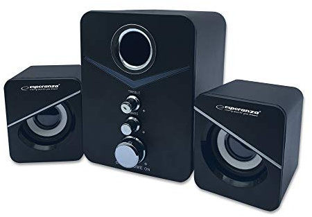 Esperanza Haut-parleurs stéréo USB 2.1 pour PC et Ordinateur Portable