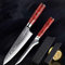 Muxel Damastmesser Küchenmesser Set 2er Set Kochmesser und Ausbeinmesser scharf für den Profi und Hobbykoch VG10 Edelstahl 67 Lagen