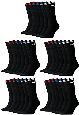 PUMA Sportsocken Tennissocken Crew Socken Stripe Tennis Socken Unisex 18 Paar