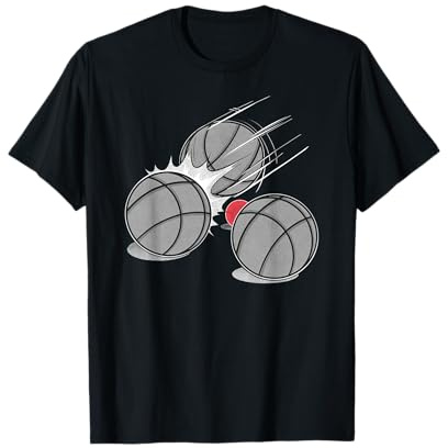 Boulekugeln mit Schweinchen Schiesserkugeln Boule Petanque T-Shirt