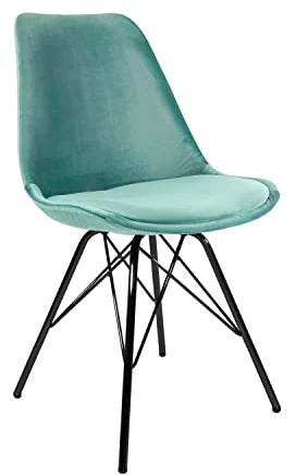 Kick Collection Esszimmerstühl Velvet - Samt - Minzgrün - Modern und Hochwertig - Samtstoff und Metall - Erhältlich in vielen Farben