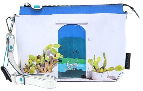 Gabs Josephine TG Trip Pelle + Ruga Black Bag S Porta Blu