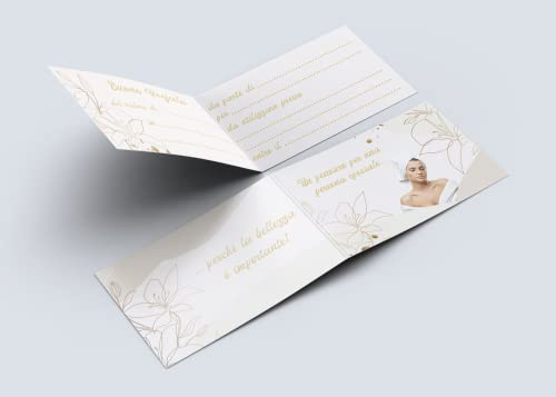 Faltbare Geschenkgutscheine verwendbar als Geschenkkarte, Gutschein, Gutschein, Angebot und Rabattkarte, Gratiskarten für Kosmetikgeschäfte, Friseursalons, Massagesalons