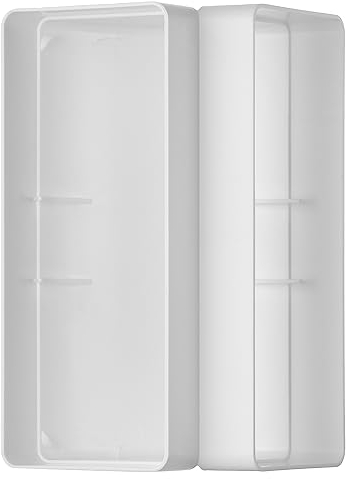 Steinberg14 White 220 x 90 mm Vertical Elbow for Flat Channel 90° Plastic Ducting Adaptor Bend