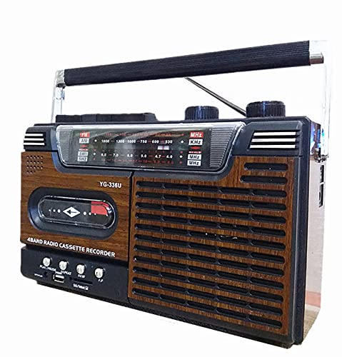 LMEIL Kassettenrecorder, Retro-Boombox-Kassettenrecorder, Tragbarer Aufnahme-Boombox, Unterstützt Speicher Und USB, Mit Kopfhöreranschluss Und Großem Lautsprecher, Geeignetes Geschenk Für Älteste