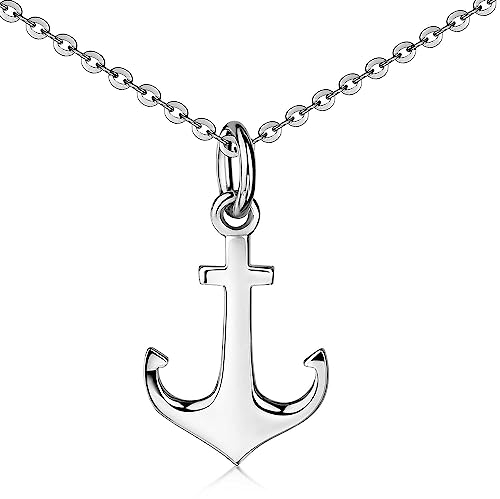 Materia Anker Kette Damen Silber 925 Anhänger klein KA-104-K142