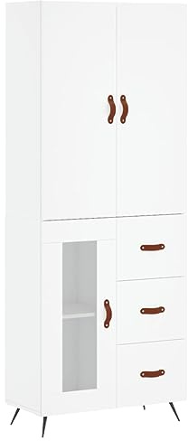 vidaXL Highboard Weiß 69,5x34x180 cm Holzwerkstoff