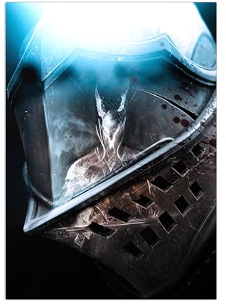 Displate Offiziell Dark Souls MetallPoster Magnetische Befestigung Inklusive Lizenziert Bilder Hochwertiges Poster Dark Souls key art LE 45 cm x 32 cm