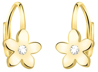 SOFIA MILANI - Damen Ohrringe 925 Silber - vergoldet/golden & mit Zirkonia Steinen - Blumen Ohrhänger - E2289