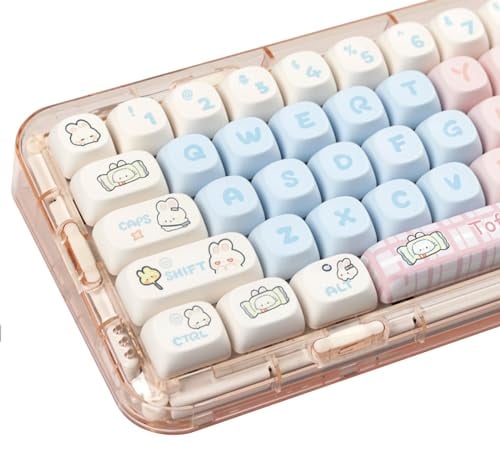 Cute Pink Keycaps Moa Profile PBT DYE-SUB 139 Keys Keycap Set for Cherry Mx Gateron Kailh Switch Mechanical Keyboard
