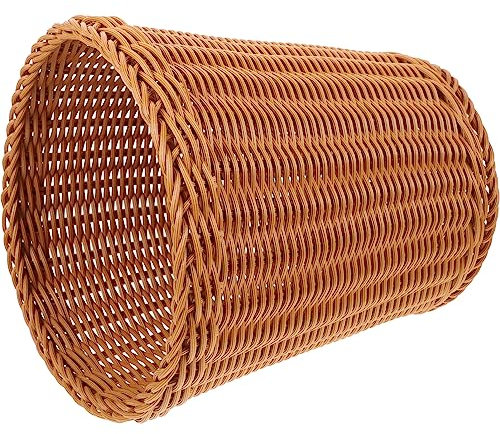 Zerodeko bote de basura de ratán cestas de almacenamiento decorativas cesta para baño decoración vintage decoración de oficina papelera contenedor de basura ronda Cesta tejida