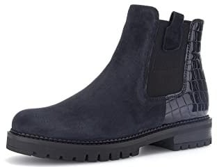Gabor Damen Chelsea Boots, Frauen Stiefeletten,Schlupfstiefel,Stiefel,Bootee,Booties,halbstiefel,Kurzstiefel,Dark-Blue (Micro),41 EU / 7.5 UK