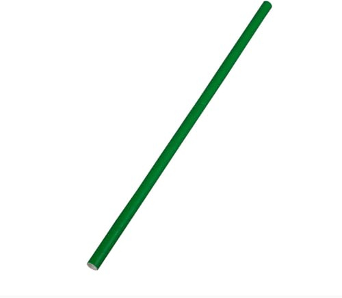 Trinkhalme aus Papier Jumbo grün unifarben 25 cm x 8 mm, 100 Stück