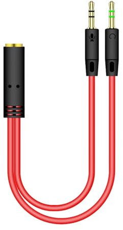 Splitter Per Cuffie - Splitter Audio | Cavo Sdoppiatore Audio Per Cuffie Per PC | Convertitori Adattatori Per Cuffie Jack Da 3,5 Mm Per PC Femmina Con Cuffia/microfono Trasformati In 2 Maschi Da 3,5 M