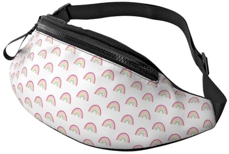 Crossbody-Gürteltasche für Damen und Herren, Regenbogen-Druck, Laufgürteltasche, Reise-Hüfttasche für Damen und Herren