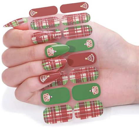 Holiday Nails Art Stickers Christmas Santa Designs Nails Decals For Nails Decoration Festive Nails Accessories