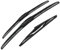 Escobillas Coche Para Toyota Para Land Para Cruiser Prado 150 J150 2009 2010-2023 Limpiaparabrisas Delantero Trasero Cepillo Parabrisas Accesorios Para Ventanas Piezas(RHD,Front Rear)