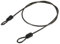 TOP-VIGOR 1Pcs Security Steel Cable, 2.5mm x 1.5m / 4.92ft Coated Safety Wire Rope Double Loop Flexible Security Cable Lock for Outdoor Travel Luggage Bike, Black