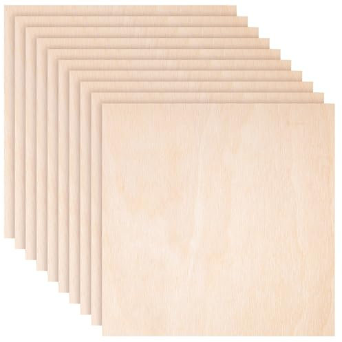 Creative Deco 20 x 40x40cm Tablero Madera Manualidades Contrachapado | 400 x 400 x 3 mm (+/- 2mm) | Chapa Maciza Abedul Maderas para Bricolaje | Pirograbado, Corte por Laser, CNC Router, Modelado