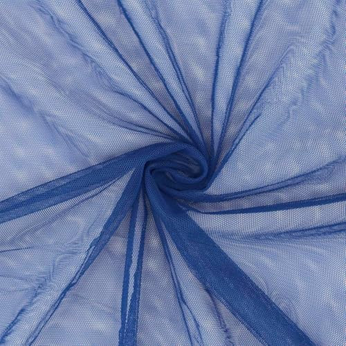Softtüll Stoff, weicher Tüll, Tüllstoff als Meterware, Kostümstoff, Dekostoff, uni royalblau (Länge am Stück: ab 100cm / Breite: 155cm)