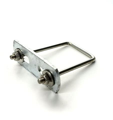 10x U-Bügel für Doppelstabmatten Zaun Befestigung an Zaunpfosten 40x60 Klemme