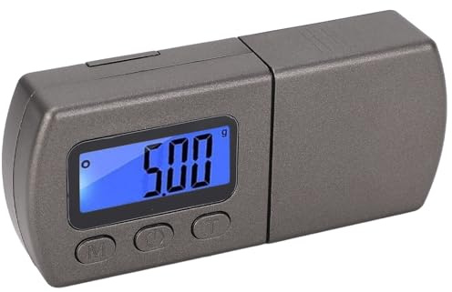 Digitaler Plattenspieler-Stylus-Kraftskalenmesser, 0, 01 G, Hochgenaues Tracking-Kraft-Manometer mit Blauer LCD-Hintergrundbeleuchtung für MM MC MI-Tonabnehmer