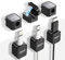 Magnetic Cable Clips, 6 Pack Self Adhesive Cord Holder, Ideal Cable Magnetic Cord Organizer Wire Keeper for Desk, Nightstand, Phone Charger Cable, Computer, Home, Office, Car - Black