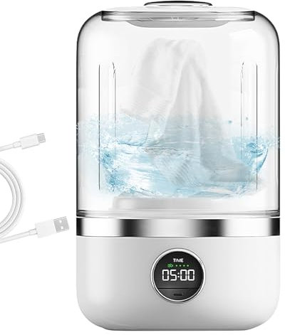 Lavadora pequeña, lavadora compacta,Máquina de lavandería tranquila | Modo de limpieza doble portátil silenciosa ropa interior para camping dormitorio apartamentos de viaje