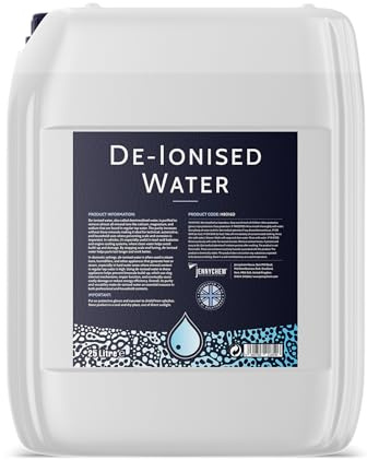 25L Deionised Water – Ultra Pure Water for Steam Irons, Car Batteries, CPAP, Cleaning & Detailing – Large Bulk Drum for Commercial or Domestic Use