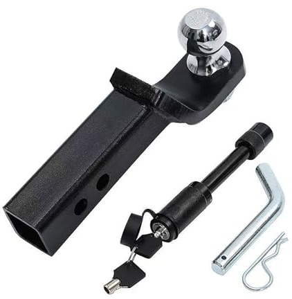 NEWFUN Anhängerkupplung, kugelkopf anhängerkupplung,2 Zoll/50 mm Anhänger Kugelhalterung, Anhängerkupplung Adapter für US-Fahrzeuge,Kugelkopf Ackerschiene für Auto, Van, LKW, RV