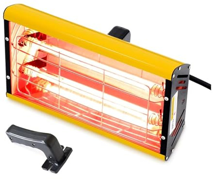 Essiccatore a infrarossi 2000W Lampada for polimerizzazione della vernice a infrarossi Lampada riscaldante a infrarossi a onde corte portatile Lampada for riparazione carrozzeria auto ,Alta efficienza