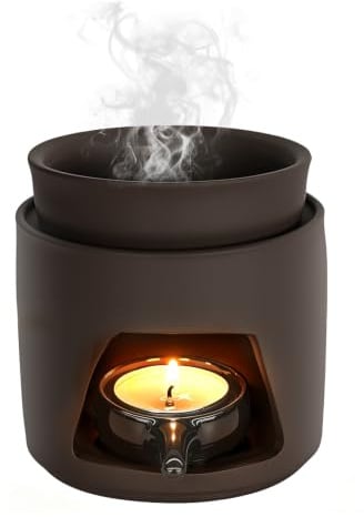 NUTKIT Räucherstövchen Duftlampe 2 in 1, Duftlampe Teelicht mit Schale, Duftlampen aus Keramik, Duftlicht Aromabrenner Aromalampe Stövchen für Ätherische öle Duftöl Duftwachs und Dekoration