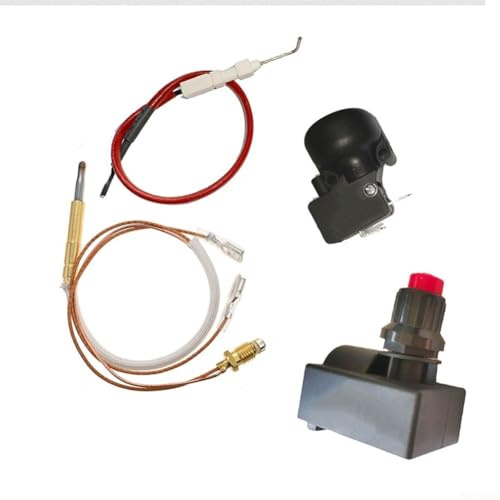Interrupteur à impulsion, fil d'allumage thermocouple interrupteur inclinable chauffage extérieur de sécurité ion (pile AAA)