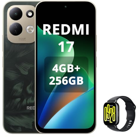 XIAOMI REDMI 17,Smartphone 4G+256GB,Helio G91-Ultra processore,display da 6,9 120Hz,Batteria da 7500mAh,Doppia fotocamera posteriore 50MP,Viola,incluso Smart Watch