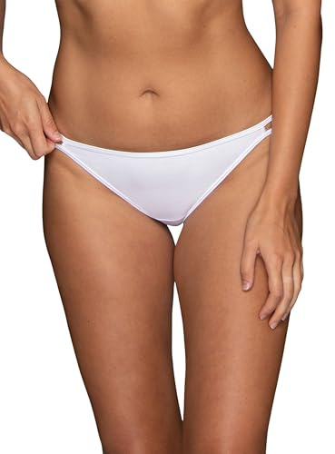 Vanity Fair Women's Illumination String Bikini Panty 18108, Star White, Medium/6