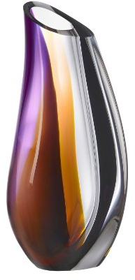 Kosta Boda Orchideenvase, niedrig, Violett