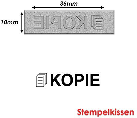 Briefmarke Gummi für Stempel Stempelkissen 40 x 10 mm deutschen Text Kopie
