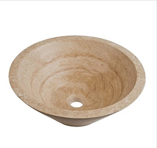 Gowe Style européen Pierre naturelle Lavabo en marbre artistique Lavage Lavabo 42*51*15 cm