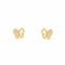 Damen & Kinder Schmetterling Ohrstecker - Gelbgold 9 Karat (375) - Geschenkbox - Garantiezertifikat