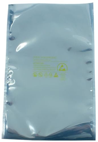 WETEC Freestat Abschirmbeutel, verschweißbar, ESD, 203 x 457 mm 3310.HS.0818 (Tüte Metallisierte Versandtüte Versandbeutel Versandtasche Verpackungsbeutel Highshield) (Pack à 100 Stück)