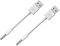 Amicable Ersatz-Ladekabel für iPod Shuffle 3G, 5G, 6G, 7G, MP3, 2 Stück
