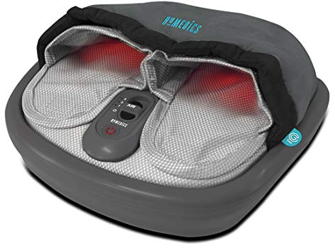 Homedics Masseur de Pied Gel Shiatsu – Appareil de massage Électrique avec Chaleur pour pieds – Améliore Circulation Sanguine et Relaxe Muscles Pieds - Compression d'Air Ajustable - Contrôle Orteils