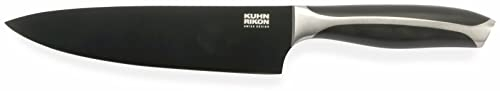 Kuhn Rikon 31721 Chef’s Stainless Steel Knife | 200 mm | Non-Stick Coated | Black