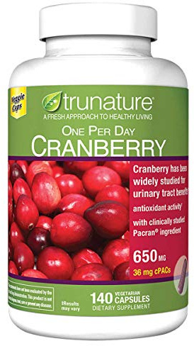 trunature Cranberry 650 mg, 140 Vegetarian Capsules (3 Pack)