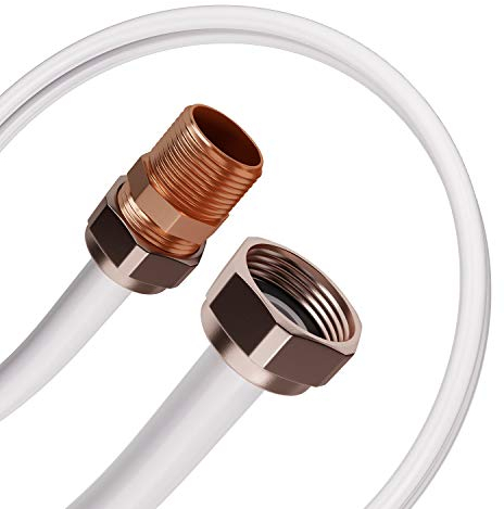 VIOKS Rallonge de tuyau d'alimentation pour machine à laver, lave-vaisselle, 2,5 m, diamètre : 19 mm