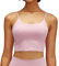 Lemedy Sport-BH, für Damen, gepolstert, Fitness, Workout, Laufshirt, Yoga, Tanktop - Pink - Medium