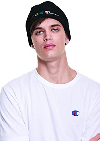 Champion Unisex-Erwachsene Chunky Ribbed Manschette Beanie-Mütze, Schwarz-586885, Einheitsgre